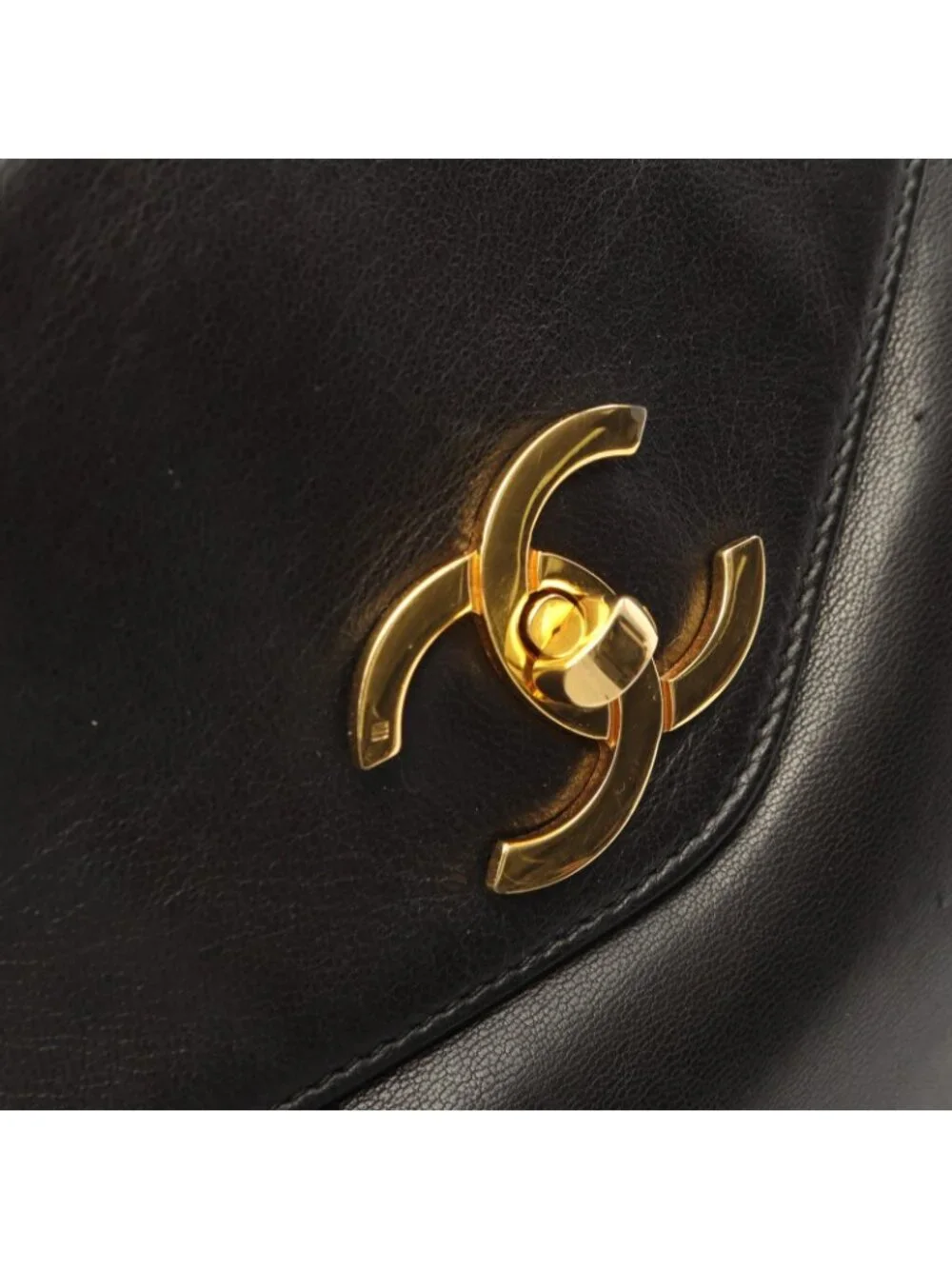 Chanel Tote CC Logo Black Lambskin Shoulder